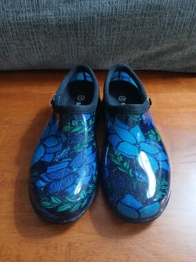 Sloggers Women's Rain & Garden Shoes Ankle Boots Spring Blue  US Size 7